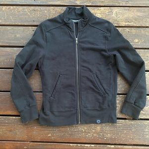 American giant black full zip mock neck sweatshirt zip up fleece